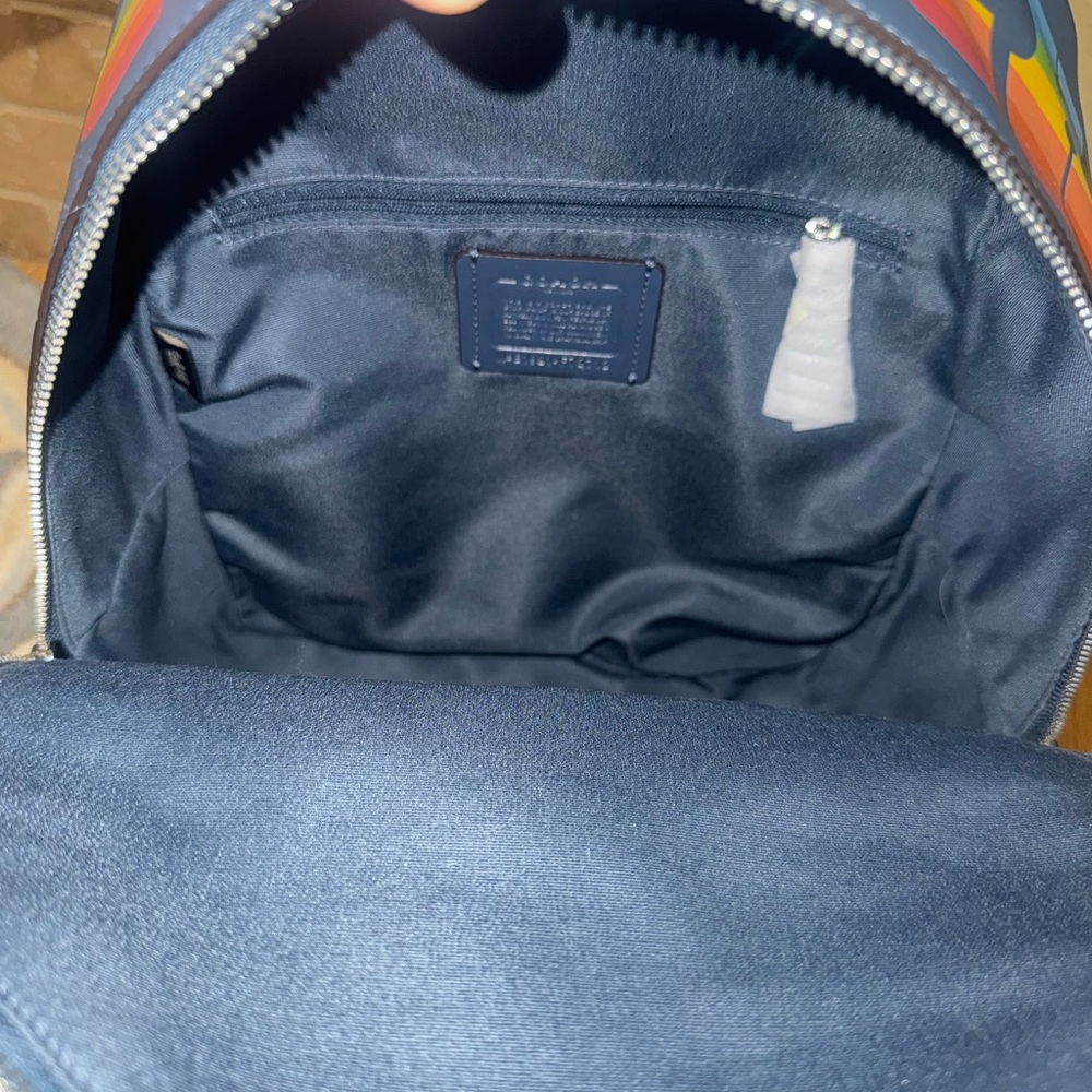 Coach Brown Backpack with Monogram Design and Rounded Top - Picture 11 of 11